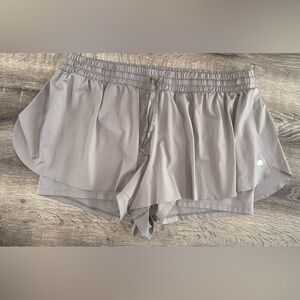 Kyodan Beige Taupe 2-in-1 Petal Hem Training Shorts Size XL